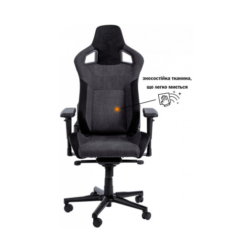 Кресло игровое GT Racer X-8005 Dark Gray/Black Suede – GT Racer (вид 1)