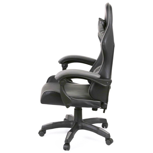 Кресло игровое Аклас Бешкет ANF подростковый Черный (PU-черный/серый) (00160338) – АКЛАС (вид 2)