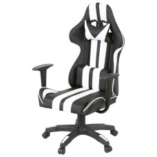 Крісло ігрове Аклас Стрік Light ANF Білий (PU-чорний/білий) (00160343)