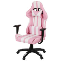 Кресло игровое Аклас Стрек Light ANF Розовый (PU-розовый/белый) (00160345)