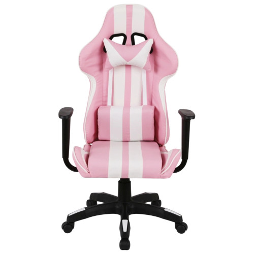 Кресло игровое Аклас Стрек Light ANF Розовый (PU-розовый/белый) (00160345) – АКЛАС (вид 1)