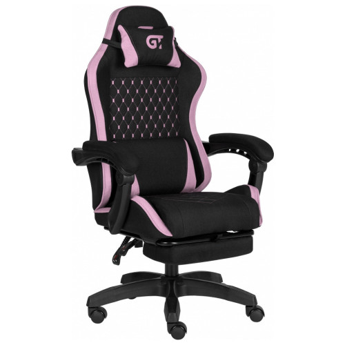 Крісло ігрове GT Racer X-2339 Black/Pink (X-2339 Fabric Black/Pink) – GT Racer (вид 1)