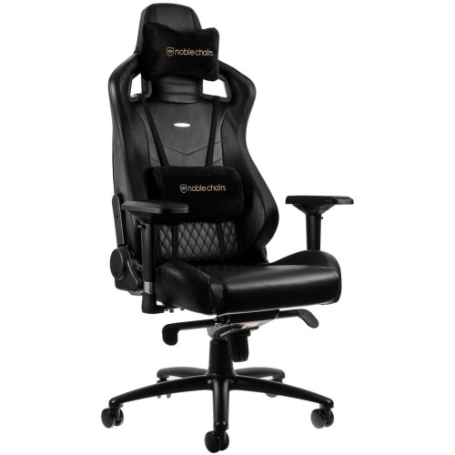 Кресло игровое Noblechairs Epic Series Real Leather Black (NBL-RL-BLA-001) – Noblechairs