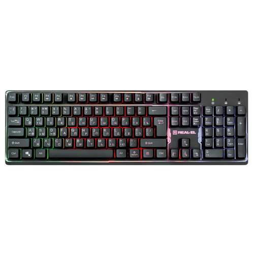 Клавіатура REAL-EL 7011 Comfort Backlit Black – REAL-EL (вид 1)