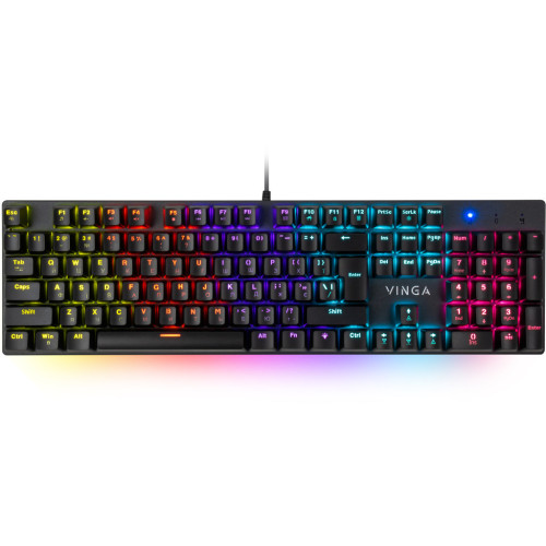 Клавіатура Vinga KBGM-100 LED Blue Switch USB Black (KBGM-100 Black) – Vinga