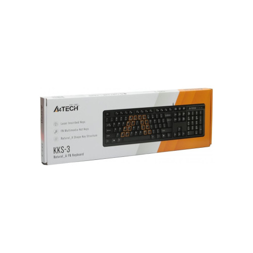 Клавіатура A4Tech KKS-3 USB Black – A4tech (вид 3)