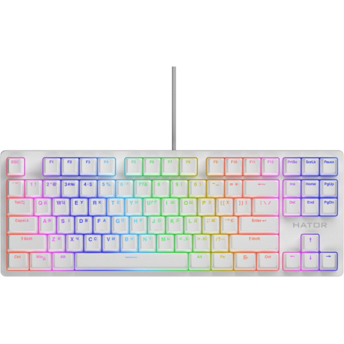 Клавиатура Hator Rockfall 2 Mecha TKL Orange USB White (HTK-521) – Hator