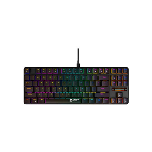 Клавіатура Canyon Cometstrike GK-50 RGB TKL USB UA Black (CND-SKB50-US) – CANYON