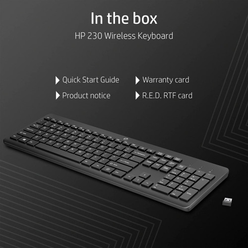Клавиатура HP 230 Wireless UA Black (3L1E7AA) – HP (вид 1)