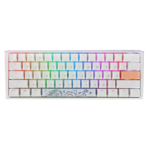 Клавіатура Ducky One 3 Mini Cherry MX Red RGB UA USB White (DKON2161ST-RUAPXPWWWSC1) – Ducky