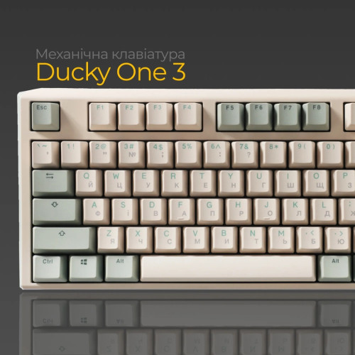 Клавіатура Ducky One 3 TKL Cherry MX Brown UA USB Cream (DKON2187-BUAPXМAEGGC1) – Ducky (вид 2)