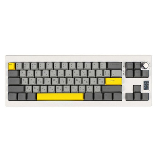 Клавіатура Epomaker Shadow-X 70 Mulan Switch Hot-Swap LCD Screen RGB Wireless/Bluetooth/USB UA White (SHX-W-M) – Epomaker
