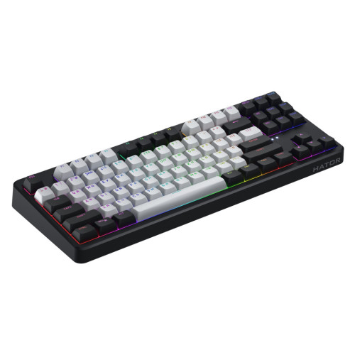 Клавіатура Hator Rockfall 3 Mecha TKL QMK/VIA Orange Wireless Black (HTK850UA) – Hator (вид 2)