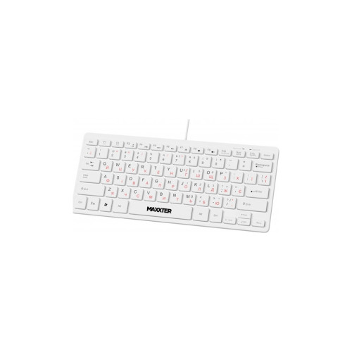Клавиатура Maxxter KBM-C01W-UA USB UA White (KBM-C01W-UA) – Maxxter (вид 1)