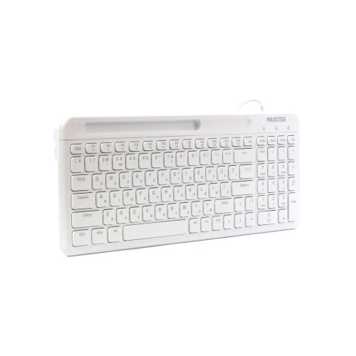 Клавіатура Maxxter KB-01W-UA USB White (KB-01W-UA) – Maxxter (вид 2)