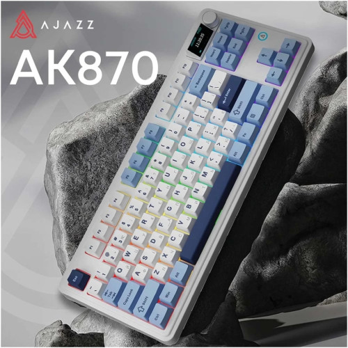 Клавиатура Ajazz AK870 PLUS Murad Switch RGB Wireless/Bluetooth/USB White (AK870-MU-BWD) – Ajazz (вид 2)