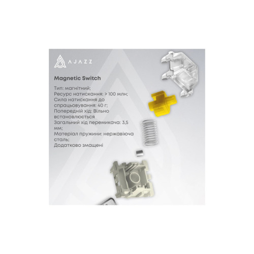 Клавіатура Ajazz AK680 MAX Magnetic Switch RGB USB White (AK680-WM-W-A) – Ajazz (вид 2)