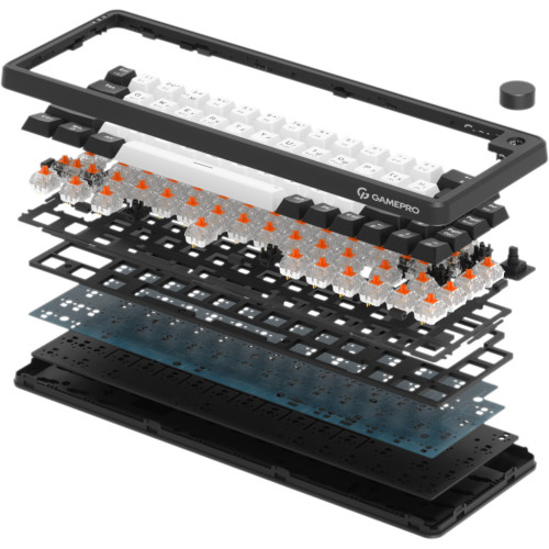 Клавиатура GamePro Asgard Valhalla MK210B Pro 65 RGB Wireless/Bluetooth/USB Black (MK210B Pro) – GamePro (вид 2)