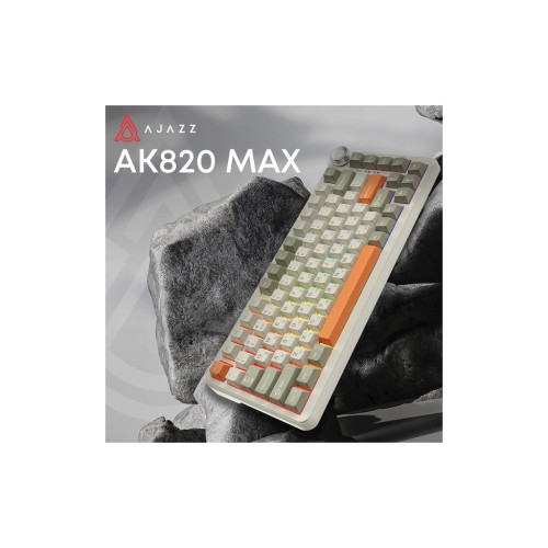 Клавіатура Ajazz AK820 MAX Flying Fish Switch RGB Wireless/Bluetooth/USB Beige (AK820MAX-FF-R) – Ajazz (вид 2)