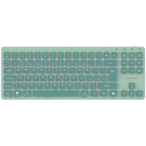 Клавіатура Canyon OnType 10 TKL Mechanical Silent Low-profile USB UA Green (CNS-HKB10GR) – CANYON