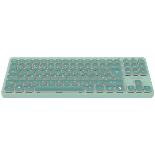 Клавіатура Canyon OnType 10 TKL Mechanical Silent Low-profile USB UA Green (CNS-HKB10GR) – CANYON (вид 1)