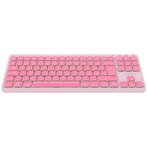 Клавіатура Canyon OnType 10 TKL Mechanical Silent Low-profile USB UA Pink (CNS-HKB10P) – CANYON (вид 1)