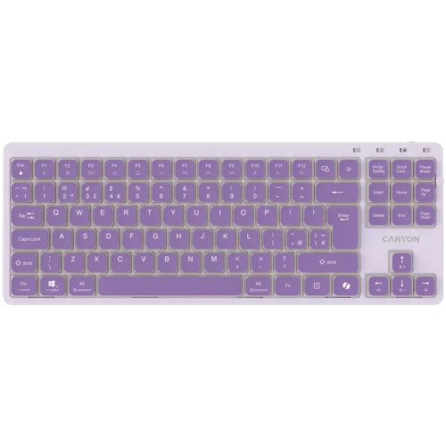 Клавіатура Canyon OnType 10 TKL Mechanical Silent Low-profile USB UA Violet (CNS-HKB10V) – CANYON