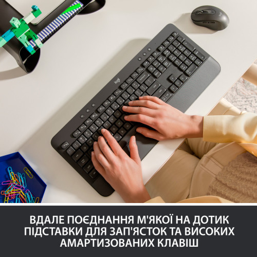 Клавіатура Logitech Signature K650 USB/Bluetooth UA Graphite (920-010945) – Logitech (вид 1)