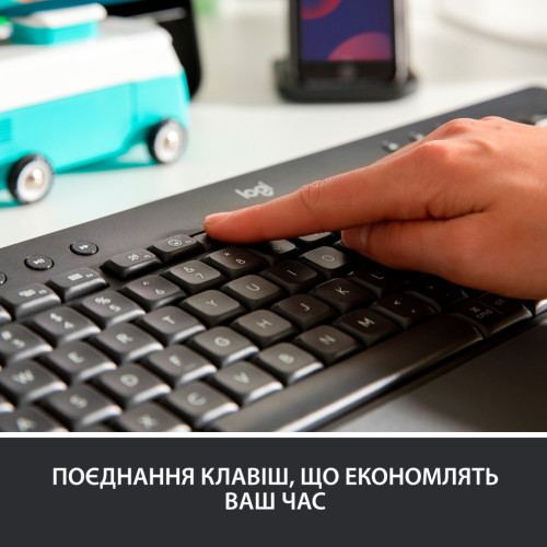 Клавіатура Logitech Signature K650 USB/Bluetooth UA Graphite (920-010945) – Logitech (вид 2)