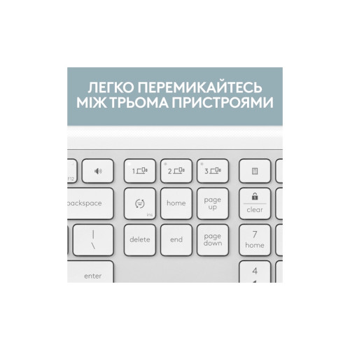Клавіатура Logitech K950 Bluetooth/Wireless UA Off-White (920-012466) – Logitech (вид 2)
