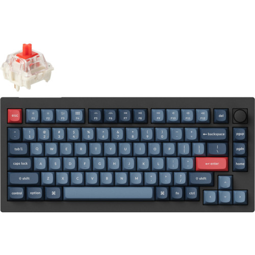 Клавіатура Keychron V1 Max Gateron Jupiter Red QMK Hot-swap Wireless/Bluetooth/USB UA Black (V1MD1_KEYCHRON) – Keychron (вид 1)
