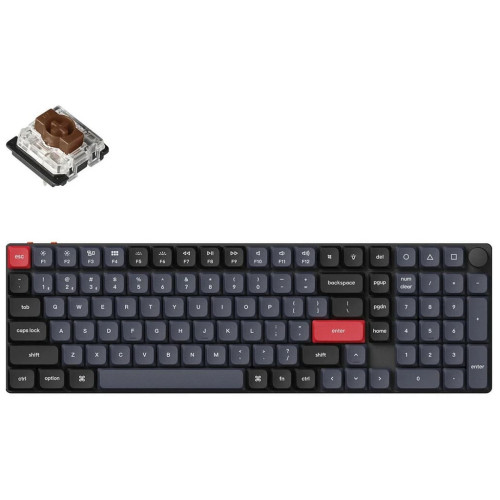 Клавиатура Keychron K17 PRO Gateron MX 2.0 Brown QMK Wireless/Bluetooth/USB-А UA Black (K17P-B3-UA) – Keychron