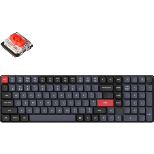 Клавиатура Keychron K17 PRO Gateron MX 2.0 Red White Led QMK Wireless/Bluetooth/USB-А UA Black (K17P-A1-UA) – Keychron