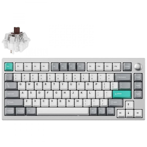 Клавіатура Lemokey P1 Pro Super Brown RGB Wireless/Bluetooth/USB Space Silver (P1P-X3-UA) – Lemokey