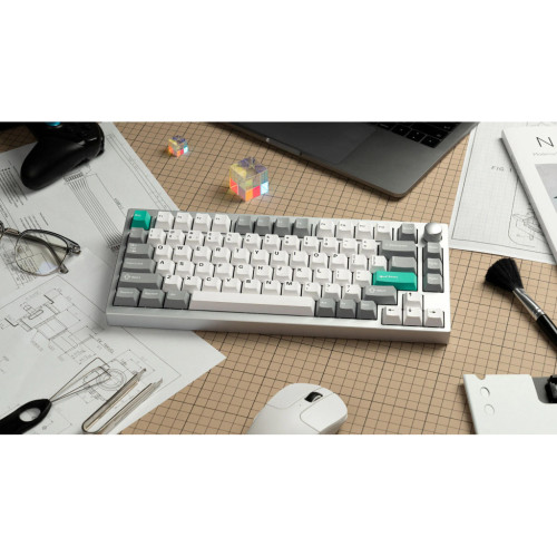 Клавіатура Lemokey P1 Pro Super Brown RGB Wireless/Bluetooth/USB Space Silver (P1P-X3-UA) – Lemokey (вид 1)