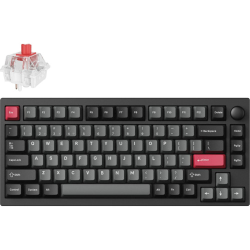 Клавіатура Lemokey P1 Pro Super Red RGB Wireless/Bluetooth/USB Carbon Black (P1P-M1-UA) – Lemokey