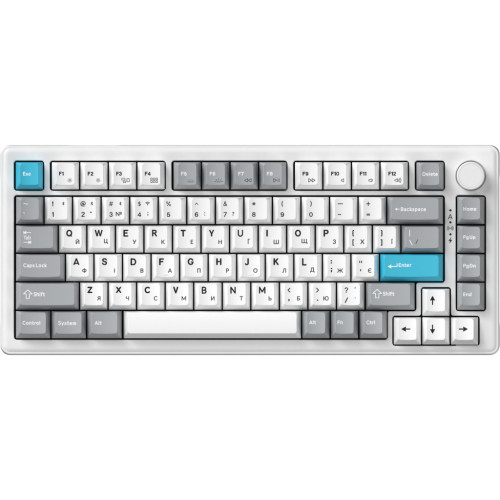 Клавіатура GamePro Asgard Yord Wireless/Bluetooth/USB UA White (MK266WH) – GamePro