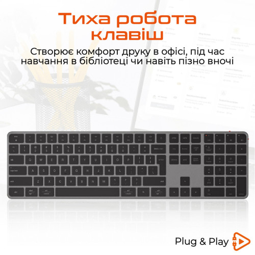Клавиатура Meetion K230 Bluetooth/Wireless Black (MT-K230MW-A-RUA) – Meetion (вид 2)