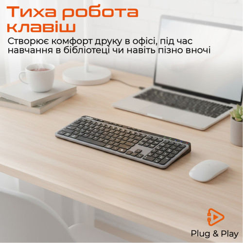 Клавиатура Meetion WK330 Wireless/Bluetooth Black (MT-WK330-A-RUA) – Meetion (вид 2)