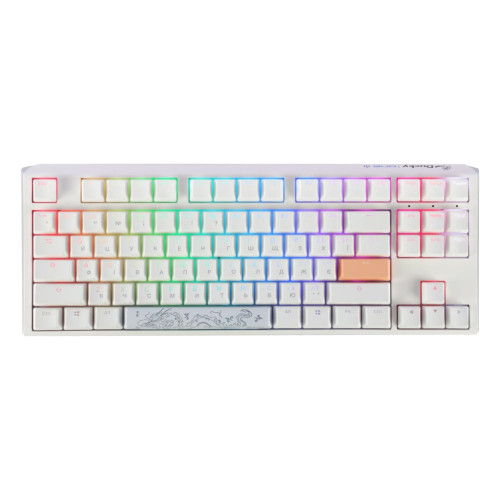 Клавиатура Ducky One 3 TKL Cherry MX Blue RGB UA USB White (DKON2187ST-CUAPXPWWWSC1) – Ducky