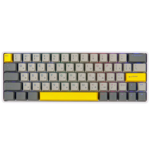 Клавіатура Epomaker EP64 60 Mulan Switch Hot-Swap RGB Wireless/Bluetooth/USB UA White (EP64-W-M) – Epomaker