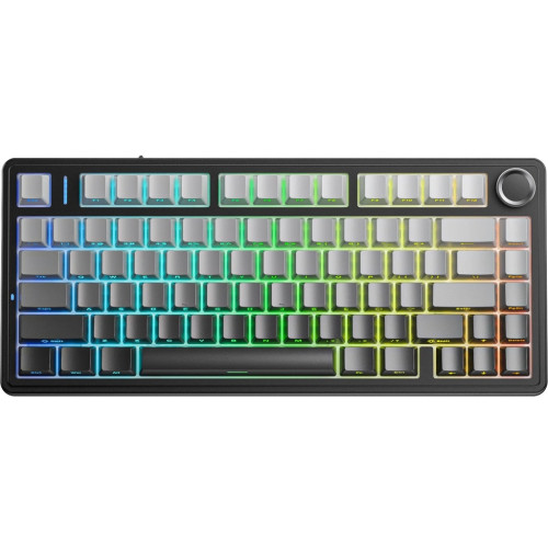 Клавіатура Aula F75 Gasket Reaper Switch Hot-Swap RGB Bluetooth/Wireless/USB UA Black/Grey (6948391209913) – Aula