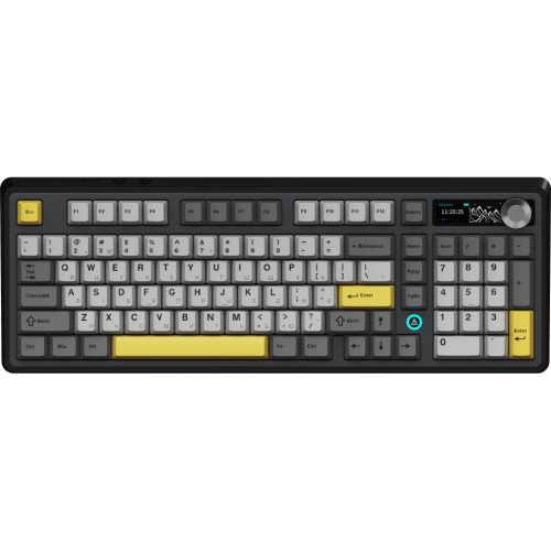 Клавіатура Ajazz AK980 V2 Gift Switch V2 Wireless/Bluetooth/USB UA Black/Grey/Yellow (AK980-V2-G-BGY) – Ajazz (вид 2)