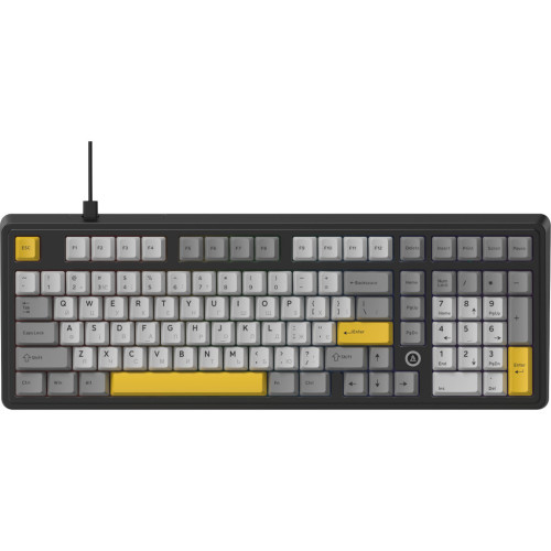 Клавиатура Ajazz AK980 MAX Magnetic Switch USB UA Black/Grey/Yellow (AK980-MAX-M-BGY) – Ajazz