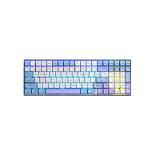 Клавіатура Aula S100pro RGB KRGD Red Switch Wireless/Bluetooth/Type-C UA White/Blue (6948391205762) – Aula