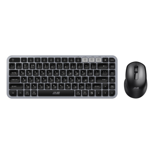 Комплект 2E MK430 Wireless/Bluetooth UA Black/Grey (2E-MK430WBGR_UA) – 2E