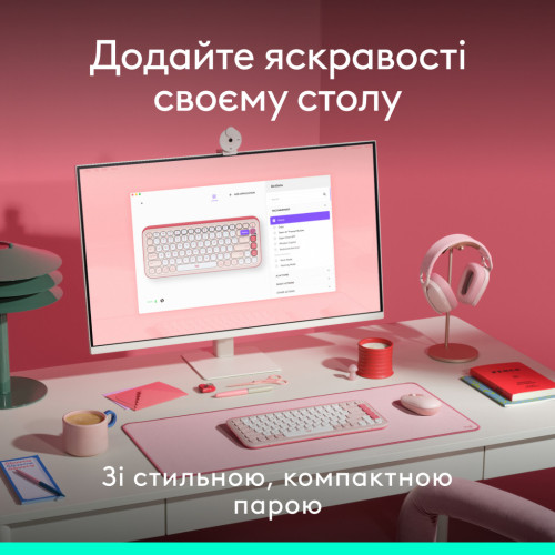 Комплект Logitech POP Icon Combo Bluetooth UA Rose (920-013142) – Logitech (вид 1)