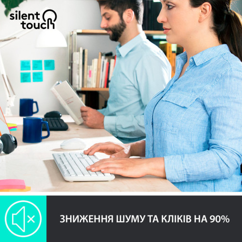 Комплект Logitech MK295 Silent UA Off-White (920-009824) – Logitech (вид 1)