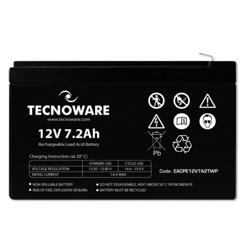 Батарея до ДБЖ TECNOWARE 12V-7.2Ah (EACPE12V7A2TWP) – TECNOWARE (вид 1)