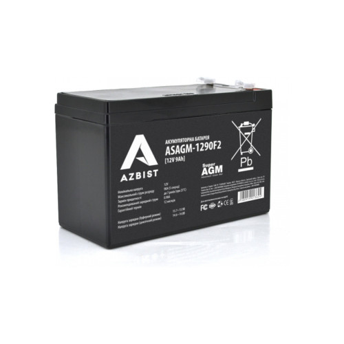 Батарея до ДБЖ AZBIST 12V 9Ah Super AGM (ASAGM-1290F2) – AZBIST
